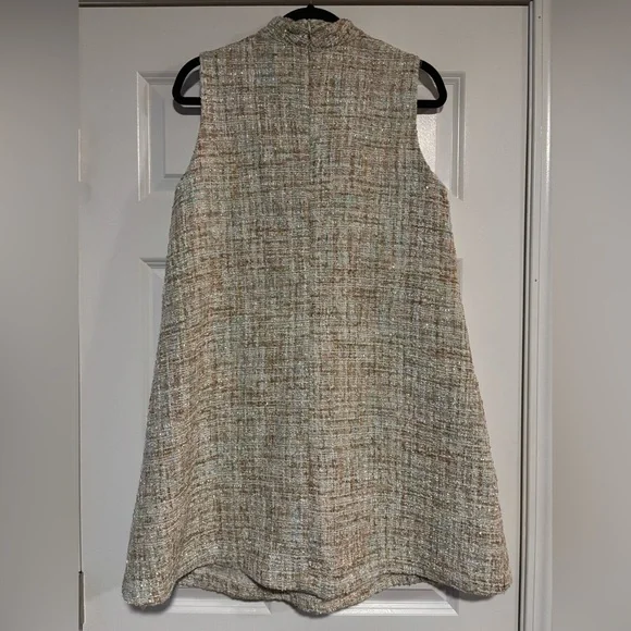 Gracia Metallic Tweed Sleeveless Dress, size Medium - Picture 7 of 9